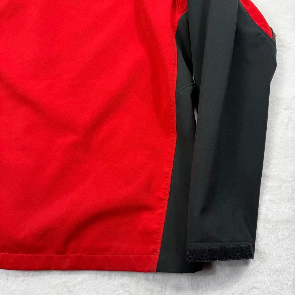 The North Face Mens Apex Bionic Softshell Jacket Red Black Full Zip Large